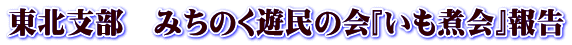 東北支部　みちのく遊民の会『いも煮会』報告